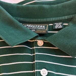 Green Striped Polo Shirt